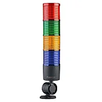 Mucco SNT-7013-DB4-D 12-24V AC/DC Döner Işık Buzzer'lı Uzantı Olmadan Dört Katmanlı Katlanabilir Taban Yığın Işıkları - 1