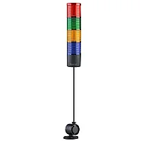 Mucco SNT-7013-DB4-D-30U 12-24V AC/DC Flaşörlü Buzzer'sız Dört Katmanlı 30cm Katlanabilir Taban Yığın Işıkları - 1
