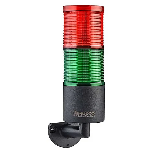 Mucco SNT-7013-FB2-L 12-24V AC/DC Flaşörlü Buzzer'lı Uzantı Olmadan İki Katmanlı Duvar Yığınlı Işıklar - 1