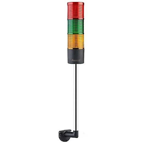 Mucco SNT-7013-FB3-L-30U 12-24V AC/DC Flaşörlü Buzzer'sız Üç Katmanlı Duvar Yığınlı Işıklar 30cm - 1