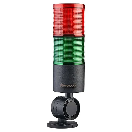 Mucco SNT-7022-C2-D 40-250V AC/DC Yanıp Sönen Buzzer'sız İki Katmanlı Katlanabilir Taban Yığını Işıkları Uzatmasız - 1