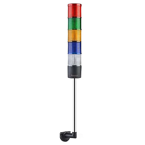 Mucco SNT-7022-D5-L-30U 12-24V AC/DC Flaşörlü Buzzer'sız Beş Katmanlı 30cm Duvar Yığınlı Işıklar - 1