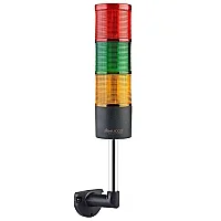 Mucco SNT-7022-DB3-L-10U 12-24V AC/DC Flaşörlü Buzzer'sız Üç Katmanlı 10cm Duvar Yığınlı Işıklar - 1