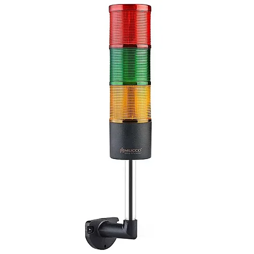 Mucco SNT-7022-DB3-L-10U 12-24V AC/DC Flaşörlü Buzzer'sız Üç Katmanlı 10cm Duvar Yığınlı Işıklar - 1