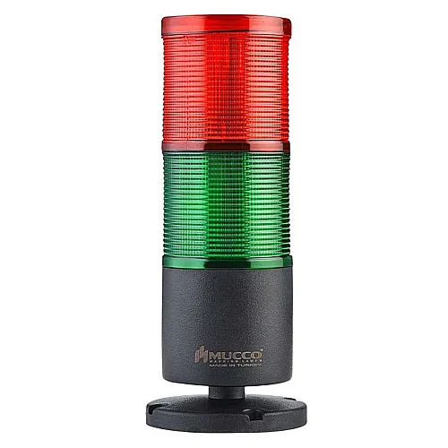 Mucco SNT-7022-S2 40-250V AC/DC Sabit Işık Buzzer'sız İki Katmanlı Yüzey Yığın Lambaları Uzatmasız - 1