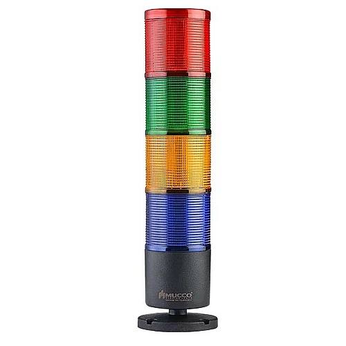 Mucco SNT-7022-S4 40-250V AC/DC Sabit Işık Buzzer'sız Uzantı Olmadan Dört Katmanlı Yüzey Yığın Lambaları - 1