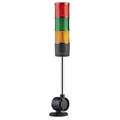 Mucco SNT-7022-SB3-D-20U 12-24V AC/DC Flaşörlü Buzzer'sız Üç Katmanlı 20cm Katlanabilir Taban Yığın Işıkları - 1