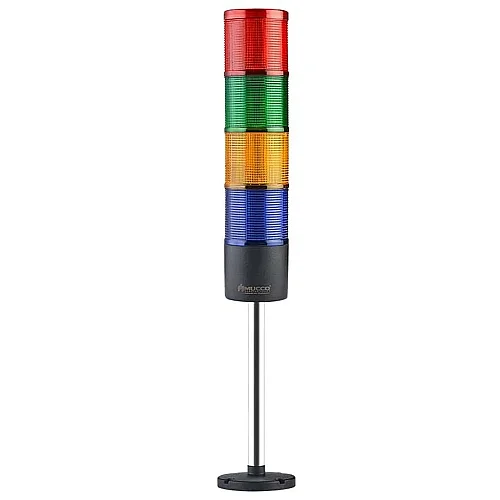Mucco SNT-7024-D4-20U 12-24V AC/DC Flaşörlü Buzzer'sız Dört Katmanlı 20cm Yüzey Yığın Işıkları - 1