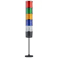 Mucco SNT-7024-D5-20U 12-24V AC/DC Flaşörlü Buzzer'sız Beş Katmanlı 20cm Yüzey Yığın Işıkları - 1