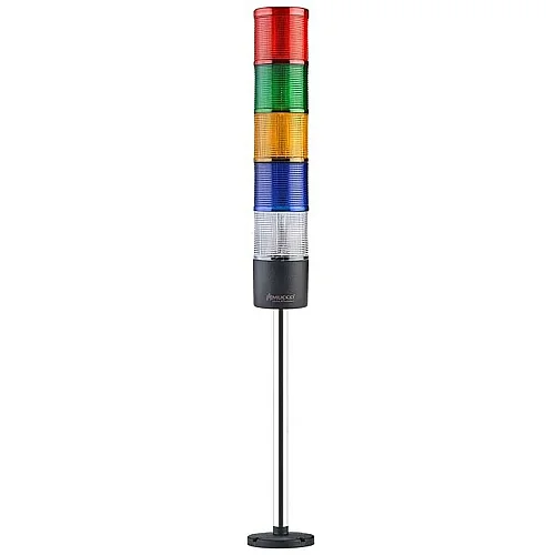 Mucco SNT-7024-DB5-30U 12-24V AC/DC Flaşörlü Buzzer'sız Beş Katmanlı 30cm Yüzey Yığın Işıkları - 1