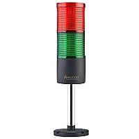 Mucco SNT-7024-F2-10U 12-24V AC/DC Flaşörlü Buzzer'sız İki Katmanlı 10cm Yüzey Yığın Işıkları - 1