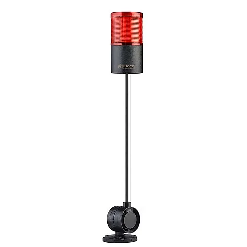 Mucco SNT-7024-FB1-1-D-30U 12-24V AC/DC Flaşörlü Buzzer'sız Tek Katmanlı Katlanabilir Taban Yığın Işıkları 30cm - Kırmızı - 1