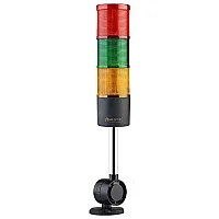 Mucco SNT-7024-FB3-D-10U 12-24V AC/DC Flaşörlü Buzzer'sız Üç Katmanlı 10cm Katlanabilir Taban Yığın Işıkları - 1