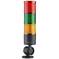 Mucco SNT-7024-FB3-D 24V DC Flaşörlü Buzzer'lı Uzatmasız Üç Katmanlı Katlanabilir Taban Yığın Işıkları - 1