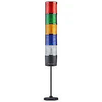Mucco SNT-7024-S5-20U 12-24V AC/DC Flaşörlü Buzzer'sız Beş Katmanlı 20cm Yüzey Yığın Işıkları - 1