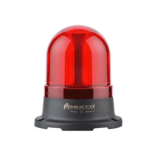 Mucco SNT-715-FB-5 40-250V AC/DC Flaşörlü Buzzer'lı 70 Serisi Sinyal Fenceri - Kırmızı - 1