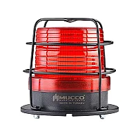 Mucco SNT-910-B-KFS-1 12-24V AC/DC Buzzer'sız 90 Serisi Sinyal Fenceri Koruma Kafesiyle - Kırmızı - 1