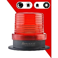 Mucco SNT-915-ND-4 12-24V AC/DC Buzzer'sız Fotosel Sinyal İşareti - Kırmızı - 1