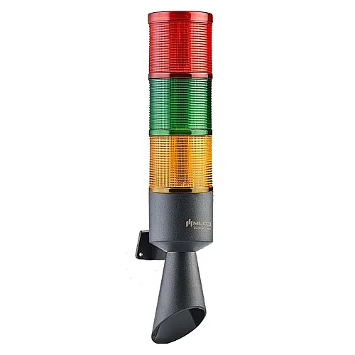 Mucco SNT-B7013-F3 12-24V AC/DC Sabit Işık-Flaşör B70 Üç Katmanlı Kuru Temas Uyarı Kornaları - 1