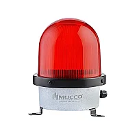 Mucco SNT-D12522-B-4 12-24V AC/DC Buzzer'lı D125 Serisi Ağır Hizmet Uyarı Işığı - Kırmızı - 1