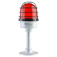 Mucco SNT-DU12513-B-KFS-3 12-24V AC/DC Buzzer'sız Du125 Serisi Ağır Hizmet Uyarı Lambası Ve Koruma Kafesi - Kırmızı - 1