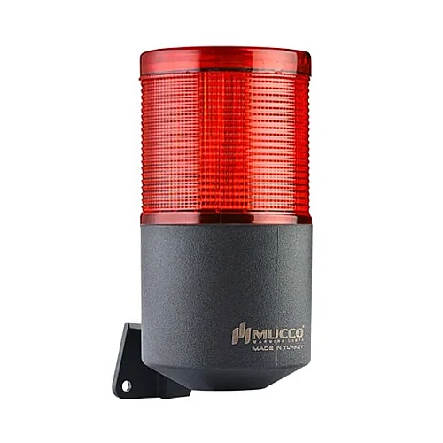 Mucco SNT-K7022-C1-5 12-24V AC/DC Sabit Işık-Flaşör K70 Kuru Temas Uyarı Kornaları - Kırmızı - 1