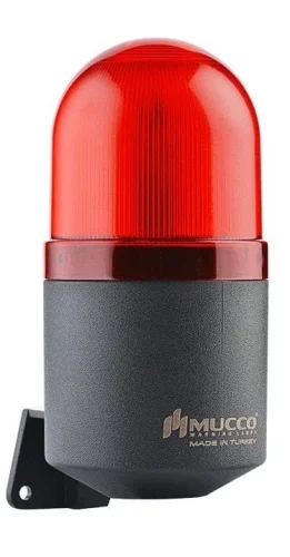 Mucco SNT-K711-1 12-24V AC/DC 16 Melodili LED Işıklı Korna Kırmızı - 1