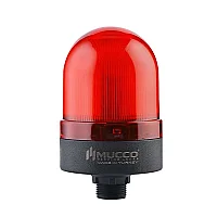 Mucco SNT-S725-FB-5-10T 24V AC/DC Flaşörlü Buzzer'lı 70 Serisi Somun Bağlı Sinyal İşaret - Kırmızı - 1