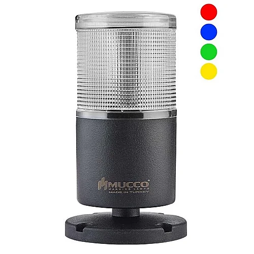 Mucco SNT-T74-B-RGB-L 12-24V DC Buzzer'lı Duvar Tipi Çok Renkli Rgb Yığın Işığı - 1