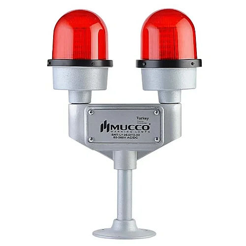 Mucco SNT-U125-DT2-22-4 85-250V AC/DC Çift Yüzeye Montaj Engel Tışığı - Kırmızı - 1