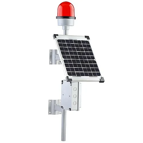 Mucco SNT-U125-SL25-4 Güneş Panelli Duvara Montaj Engel Işığı - Kırmızı - 1