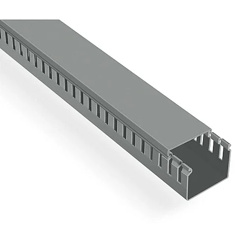 Mutlusan 001 005 025025 10 17 25X25 Kablo Kanalı Delikli Gri 1M - 1