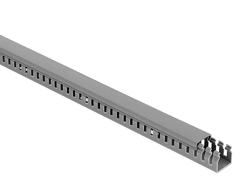 Mutlusan 001 005 025025 20 17 25X25 Kablo Kanalı Delikli Gri 2M - 1