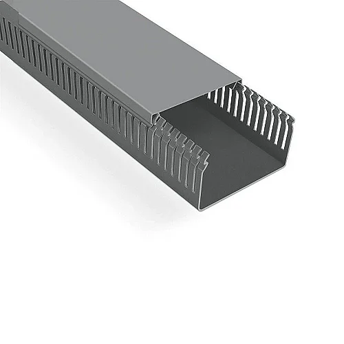 Mutlusan 001 005 100060 10 17 100X60 Kablo Kanalı Delikli Gri 1M - 1