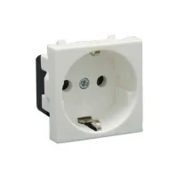 Mutlusan 001 052 300001 00 00 45X45 Topraklı Çocuk Korumalı Priz 45 Derece Beyaz - 1