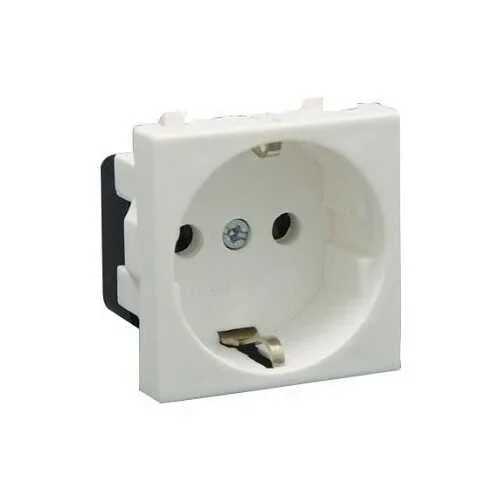 Mutlusan 001 052 300001 00 00 45X45 Topraklı Çocuk Korumalı Priz 45 Derece Beyaz - 1
