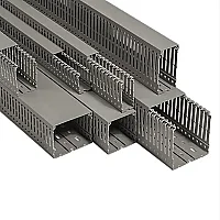 Mutlusan 001 105 100080 20 17 100X80 Kablo Kanalı Delikli Gri 2M(Promex) - 1