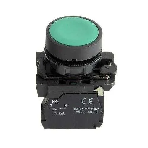 Mutlusan 010 104 000004 Sw-Aa31 22Mm Plastik Yaylı Buton Start Yeşil - 1