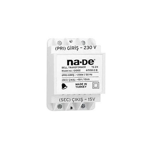 Nade 1002 15VAC / 15VA Zil Transformatörü IP20 - 1