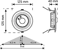 Nade 10362 Tavan Tipi Hareket Sensörü IP20 - 2
