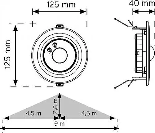Nade 10362 Tavan Tipi Hareket Sensörü IP20 - 2