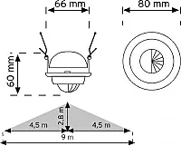 Nade 10365 Spot Tipi Hareket Sensörü IP54 - 3
