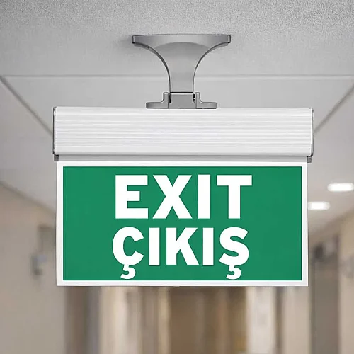 Nade 17120 265MM-N15 Exit Çıkış Yazılı Çift Yönlü Led'li Acil Yönlendirme Armatürü 3 Saat Aydınlatma Süresi IP20 - 2