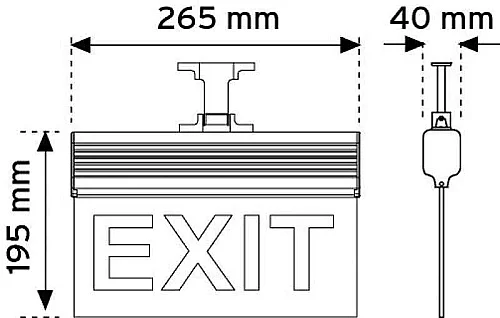 Nade 17120 265MM-N3 Sağa Çift Yönlü Led'li Acil Yönlendirme Armatürü 3 Saat Aydınlatma Süresi IP20 - 3
