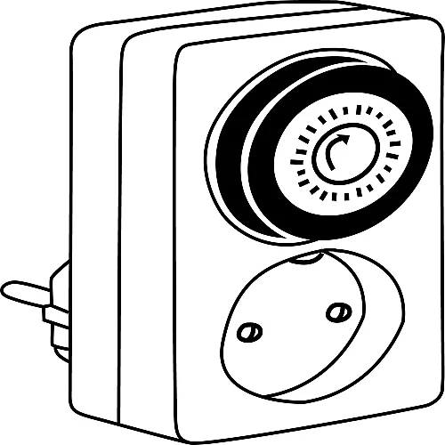 Noas YL04-7100 3500W 16A Mekanik Zaman Saati 360° - 2