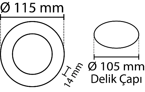 Noas YL10-0600 6W 6500K Beyaz Işık Sıva Altı Slim Led Panel - 2