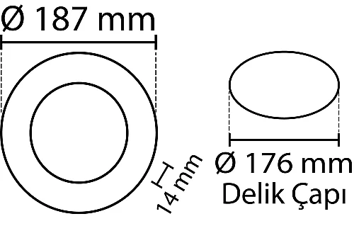 Noas YL10-1501 15W 3200K Gün Işığı Sıva Altı Slim Led Panel - 2