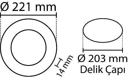 Noas YL10-1800 18W 6500K Beyaz Işık Sıva Altı Slim Led Panel - 2