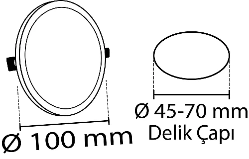 Noas YL12-1000 10W 6500K Beyaz Işık Ayarlanabilir Sıva Altı Slim Led Panel - 2