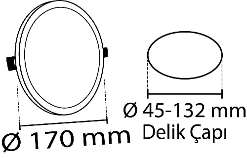 Noas YL12-2400 24W 6500K Beyaz Işık Ayarlanabilir Sıva Altı Slim Led Panel - 2
